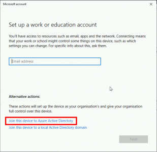 Join Windows 10 to Azure AD domain