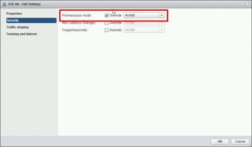 EVE-NG Promiscuous Mode