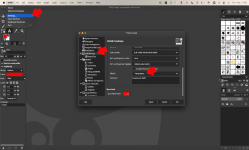gimp transparency