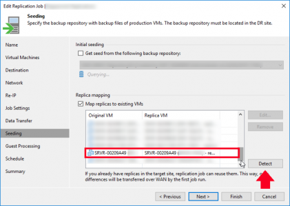 Replication mapping Veeam