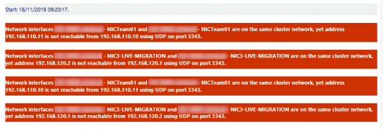 Cluster not reachable UDP Port 3433