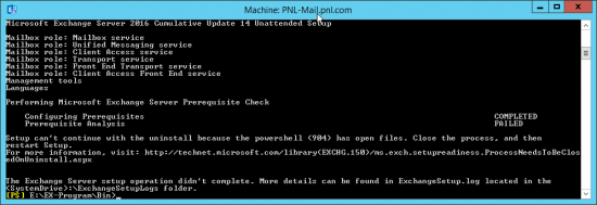 Cant continue powershell has open files