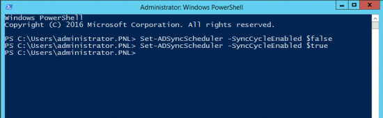 Start Azure AD Sync