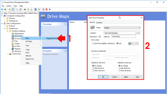 GPO to Map a Drive