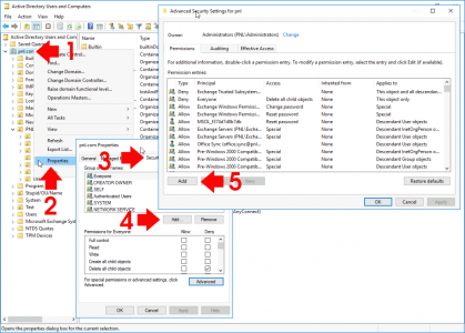 Duo Service Rights on the Root of the Domain