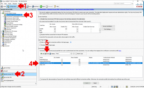 AnyConnect Edit Connection Profile Duo