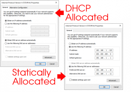 DHCP or Static