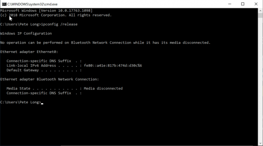 DHCP Release IP Address