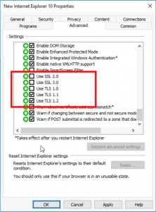 IE Disable SSLv3 Internet Explorer GPO