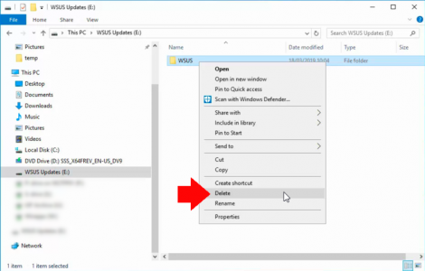 Delete WSUS Updates