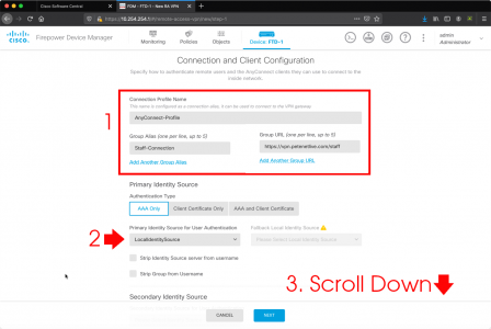 FTD AnyConnect AAA and Profile