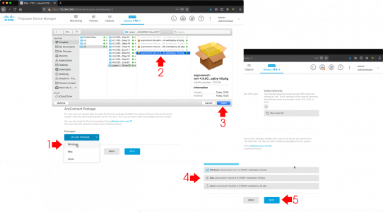 FTD Upload AnyConnect Packages