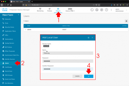 FTD Create VPN User