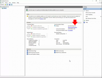 WSUS Server Check Syncronization Progress