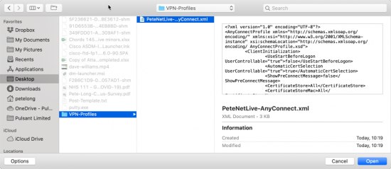 Cisco FTD Upload AnyConnect Profile XML