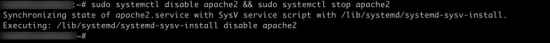 Ubuntu Stop and Disable apache