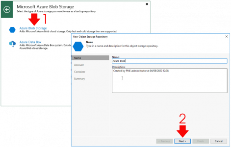 Veeam Add Azure Cold Blob