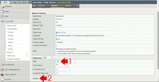 F5- Change Pool Member Ratio