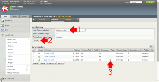 F5- Change Pool Balance Ratio