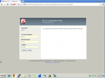F5 on Eve-NG Reset admin password