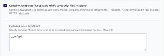 Exclude inline Java WP-Rocket