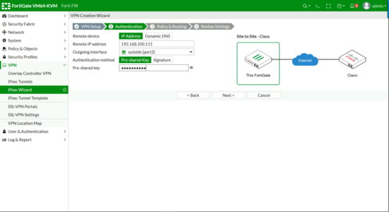 Fortigate Site to Site VPN