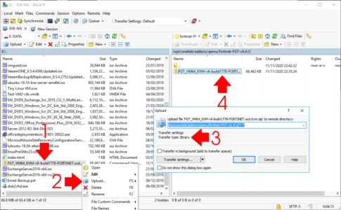 EVE-NG Upload Fortigate v6