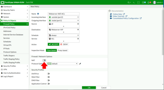 Static One to One NAT Web Server