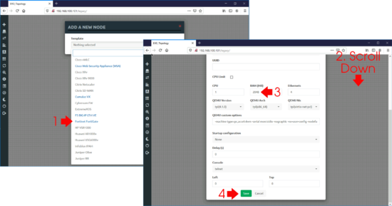 Deploy Fortigate on EVE-NG