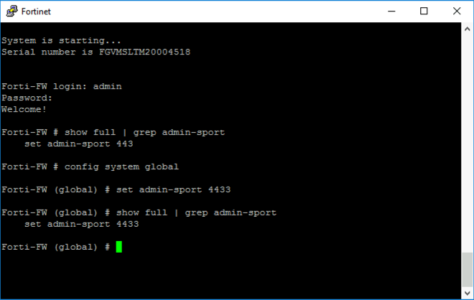 Fortigate CLI Change https managment port