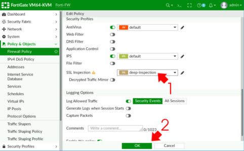 Fortigate Deep SSL Inspection