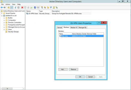 Fortigate AD Group Authentication