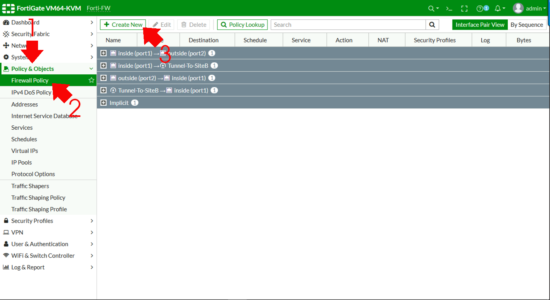 Fortigate SSL-VPN Firewall Policy