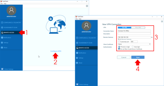 Configure FortiClient