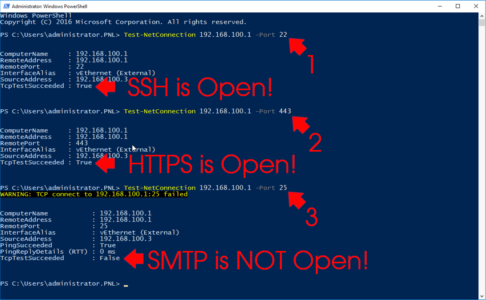 Test Port Connectivity with PowerShell