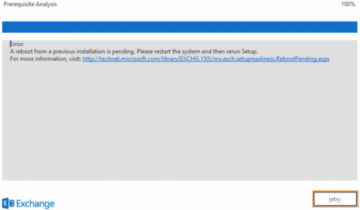 A Reboot From a Previous Installation is Pending
