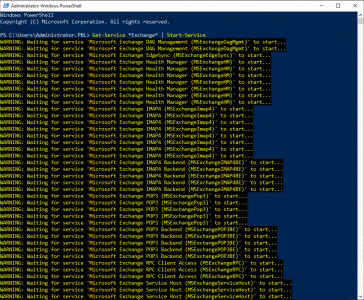 PowerShell Start All Exchange Services