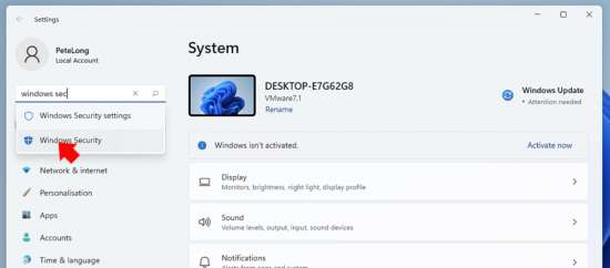 Windows 11 Security Settings