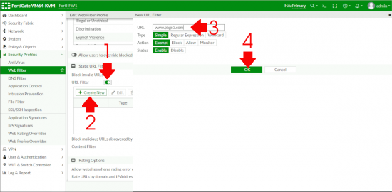 FortiGate Whitelist a Blocked Page