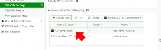 FortiNet AD user group