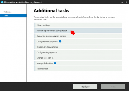 Take AD Connector Settings