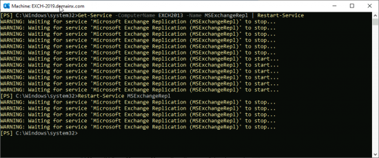 Exchange Restart Exchange Replication