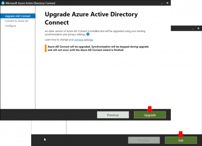 Upgrade Azure AD Connect