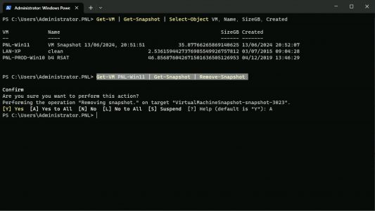 Remove Snapshots from VM PowerShell