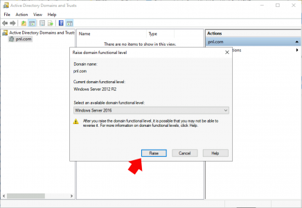 Upgrade domain functionl level