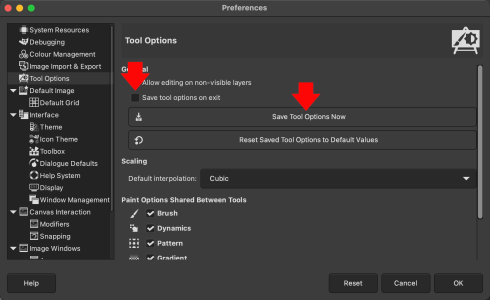 GIMP Set Default Font