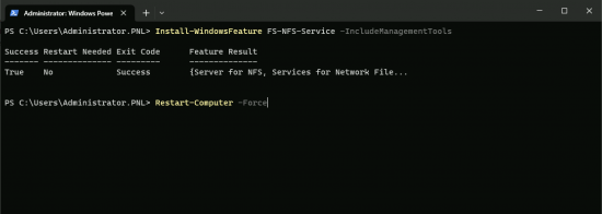 Windows Create NFS Share PowerShell