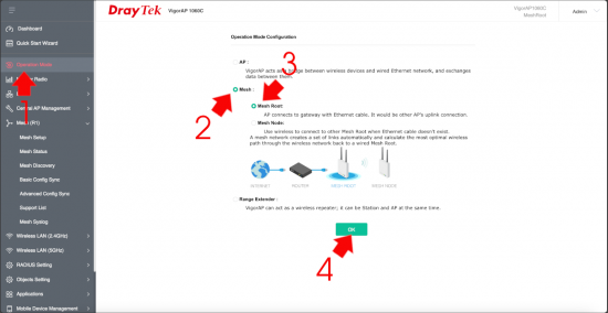 DrayTek Wireless Mesh Root