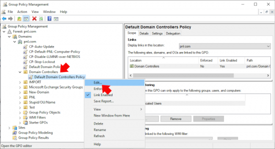 Audit GPO Changes - Edit domain controllers GPO