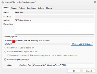 Server 2025 nic profile public sheduled task complete